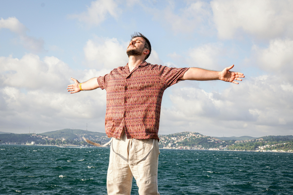 man finding peace